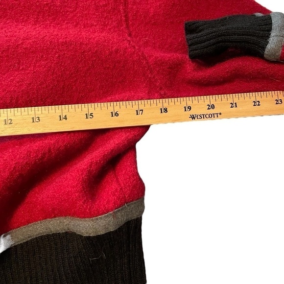 Tribal 100% Wool Sweater/Cardigan Size Medium Mock Neck-Large Buttons - Picture 5 of 10